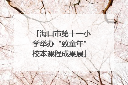 海口市第十一小学举办“致童年”校本课程成果展