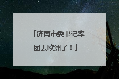 济南市委书记率团去欧洲了！