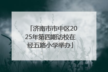 济南市市中区2025年第四期访校在经五路小学举办
