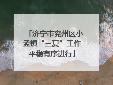 济宁市兖州区小孟镇“三夏”工作平稳有序进行
