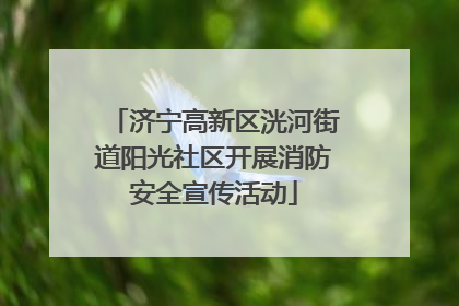 济宁高新区洸河街道阳光社区开展消防安全宣传活动