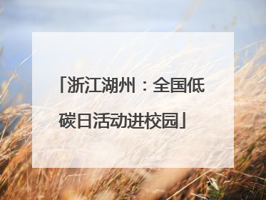 浙江湖州：全国低碳日活动进校园