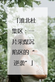 淮北杜集区：一片采煤沉陷区的“逆袭”