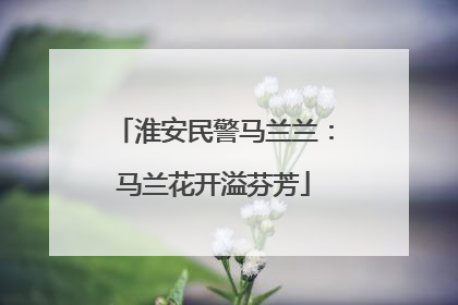 淮安民警马兰兰：马兰花开溢芬芳