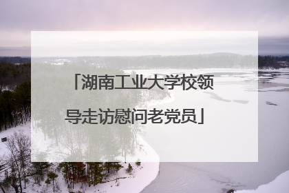 湖南工业大学校领导走访慰问老党员