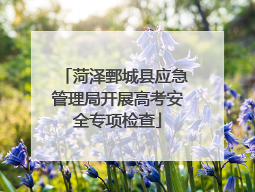 菏泽鄄城县应急管理局开展高考安全专项检查