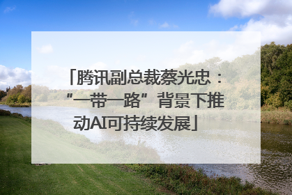 腾讯副总裁蔡光忠：“一带一路”背景下推动AI可持续发展