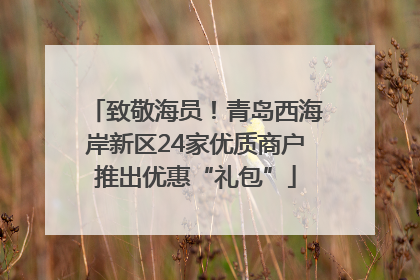 致敬海员！青岛西海岸新区24家优质商户推出优惠“礼包”