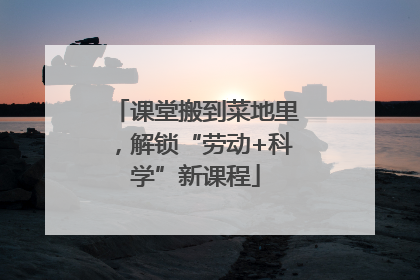 课堂搬到菜地里，解锁“劳动+科学”新课程