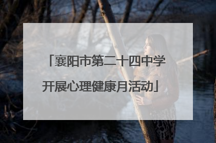 襄阳市第二十四中学开展心理健康月活动
