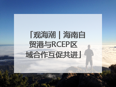 观海潮｜海南自贸港与RCEP区域合作互促共进