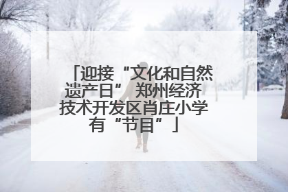 迎接“文化和自然遗产日” 郑州经济技术开发区肖庄小学有“节目”