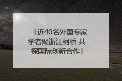 近40名外国专家学者聚浙江柯桥 共探国际创新合作