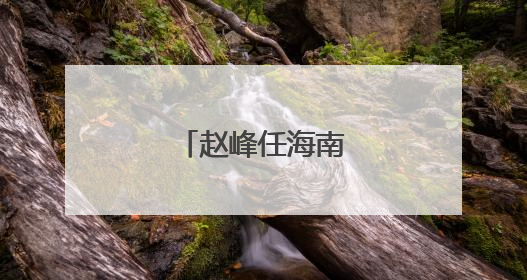 赵峰任海南省副省长