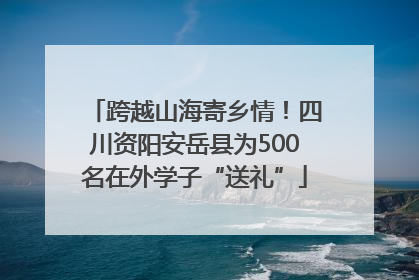 跨越山海寄乡情！四川资阳安岳县为500名在外学子“送礼”