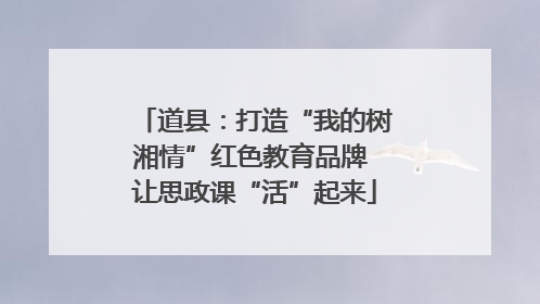 道县：打造“我的树湘情”红色教育品牌 让思政课“活”起来