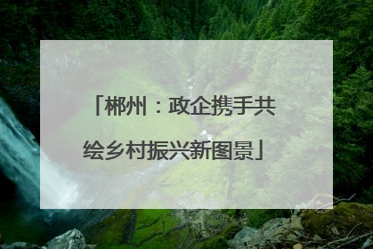 郴州：政企携手共绘乡村振兴新图景