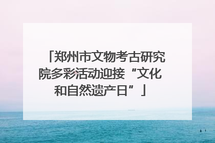 郑州市文物考古研究院多彩活动迎接“文化和自然遗产日”