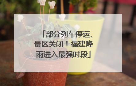 部分列车停运、景区关闭！福建降雨进入最强时段