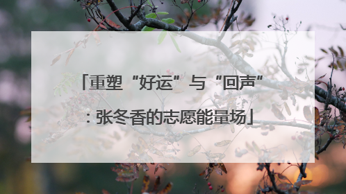 重塑“好运”与“回声”：张冬香的志愿能量场