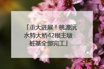 重大进展！桃源沅水特大桥42根主墩桩基全部完工