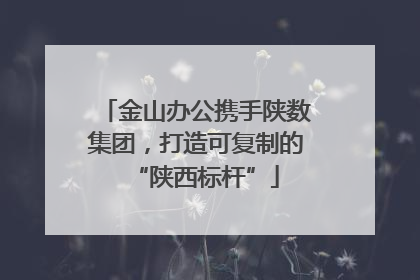 金山办公携手陕数集团，打造可复制的“陕西标杆”