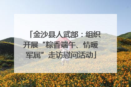 金沙县人武部：组织开展“粽香端午、情暖军属”走访慰问活动