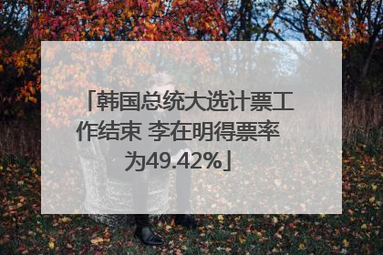 韩国总统大选计票工作结束 李在明得票率为49.42%