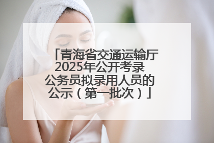 青海省交通运输厅2025年公开考录公务员拟录用人员的公示（第一批次）