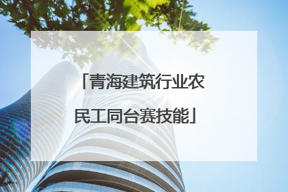 青海建筑行业农民工同台赛技能