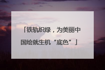 铁轨织绿，为美丽中国绘就生机“底色”
