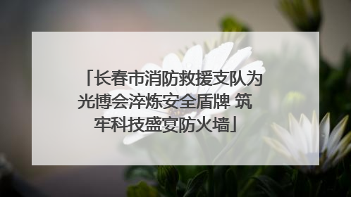 长春市消防救援支队为光博会淬炼安全盾牌 筑牢科技盛宴防火墙