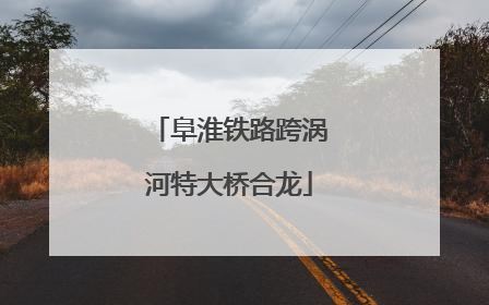 阜淮铁路跨涡河特大桥合龙