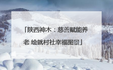 陕西神木：慈善赋能养老 绘就村社幸福图景