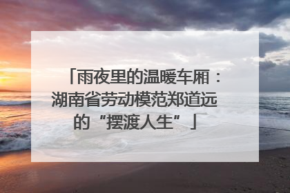 雨夜里的温暖车厢：湖南省劳动模范郑道远的“摆渡人生”