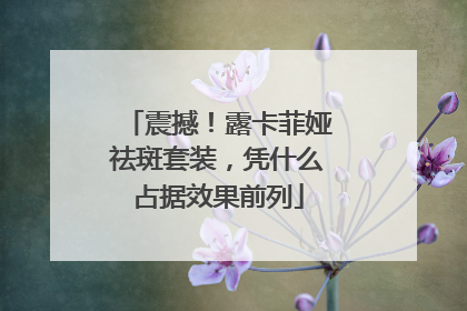 震撼！露卡菲娅祛斑套装，凭什么占据效果前列
