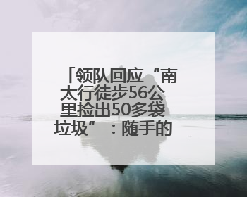 领队回应“南太行徒步56公里捡出50多袋垃圾”：随手的事，还打算去武功山捡