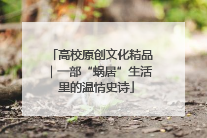 高校原创文化精品｜一部“蜗居”生活里的温情史诗