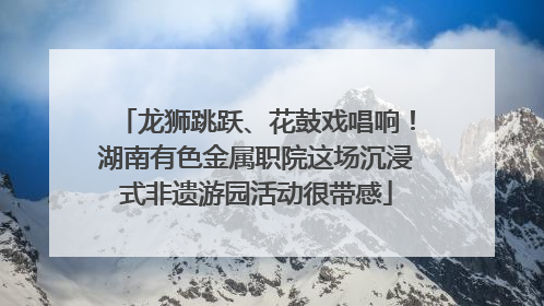 龙狮跳跃、花鼓戏唱响！湖南有色金属职院这场沉浸式非遗游园活动很带感