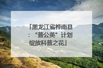 黑龙江省桦南县:“普公英”计划绽放科普之花