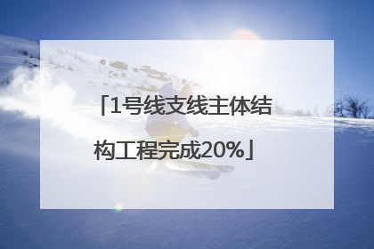1号线支线主体结构工程完成20%