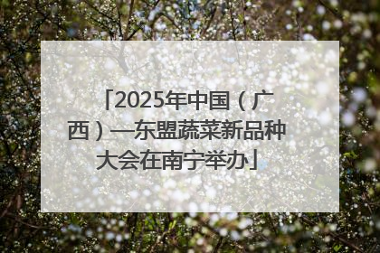 2025年中国（广西）—东盟蔬菜新品种大会在南宁举办