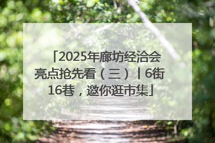 2025年廊坊经洽会亮点抢先看（三）丨6街16巷，邀你逛市集