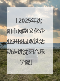 2025年沈阳市网络文化企业进校园双选活动走进沈阳音乐学院