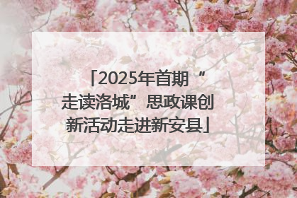 2025年首期“走读洛城”思政课创新活动走进新安县