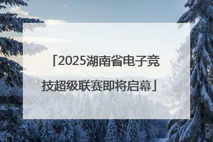 2025湖南省电子竞技超级联赛即将启幕