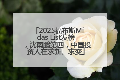 2025福布斯Midas List发榜，沈南鹏第四，中国投资人在求新、求变
