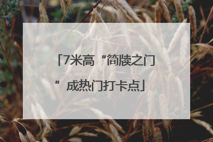 7米高“简牍之门”成热门打卡点