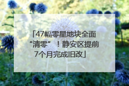 47幅零星地块全面“清零”！静安区提前7个月完成旧改