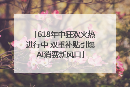 618年中狂欢火热进行中 双重补贴引爆AI消费新风口